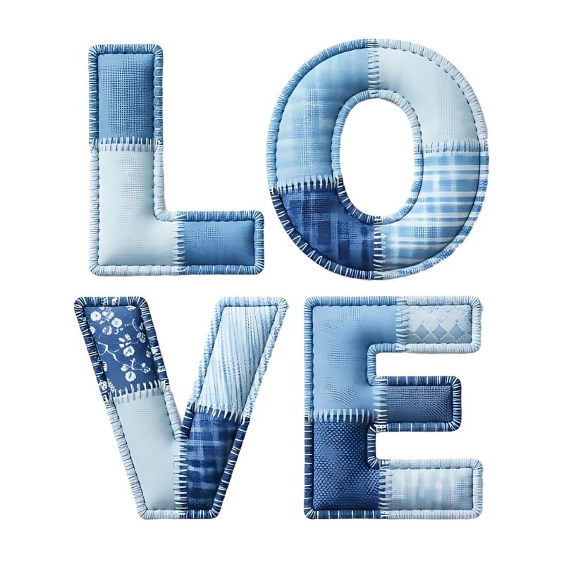 Love Modern Patchwork Art