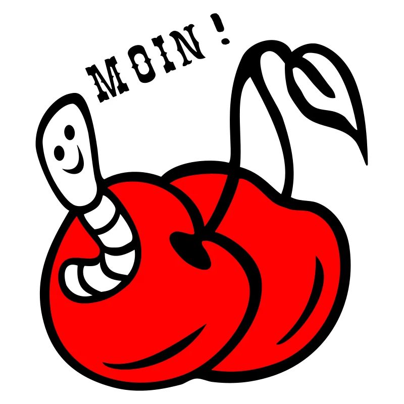 Cherries with worm