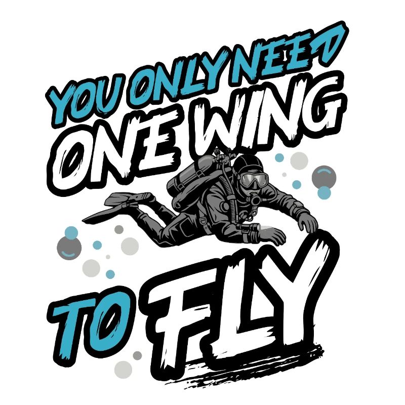 Diving One Wing To Fly – Tec & Scuba Diver Design