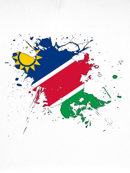 Namibia Flagge als Farbklecks