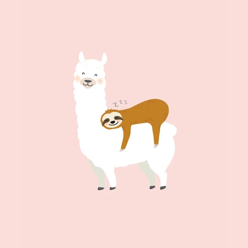 Alpaca with sloth