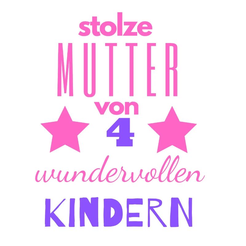 stolze Mutter von vier Kindern