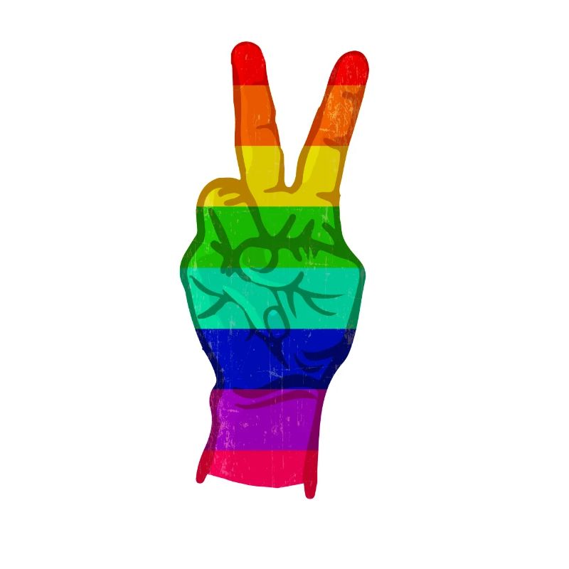 Peacezeichen Regenbogen