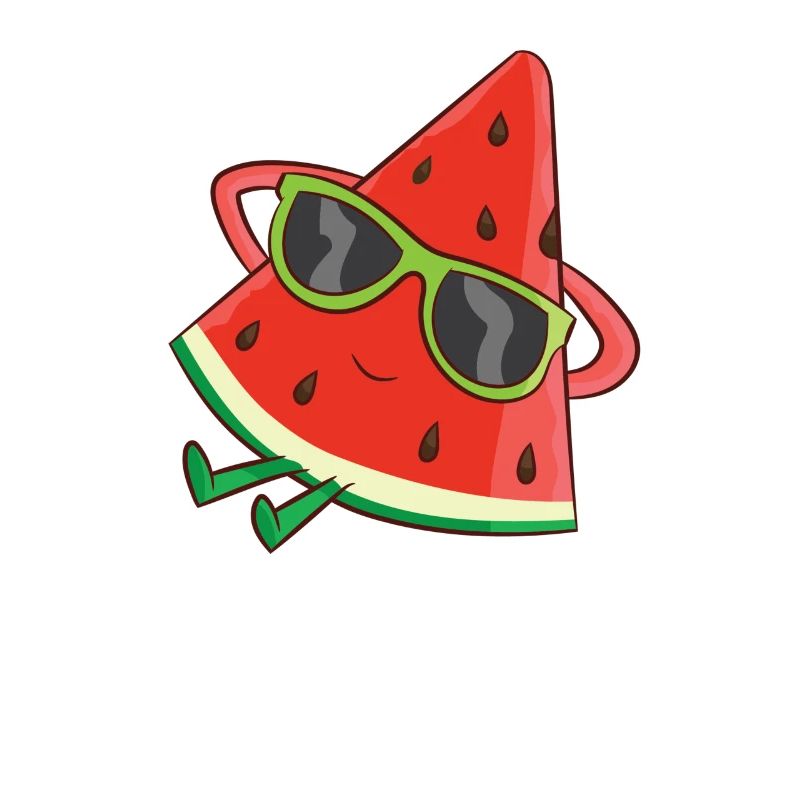 Pastèque cool avec lunettes de soleil d’été Melon