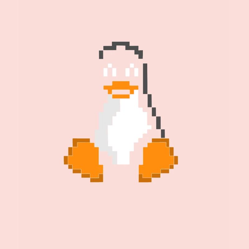 Linux Penguin Pixel Art Sys Admins Computer Hacker
