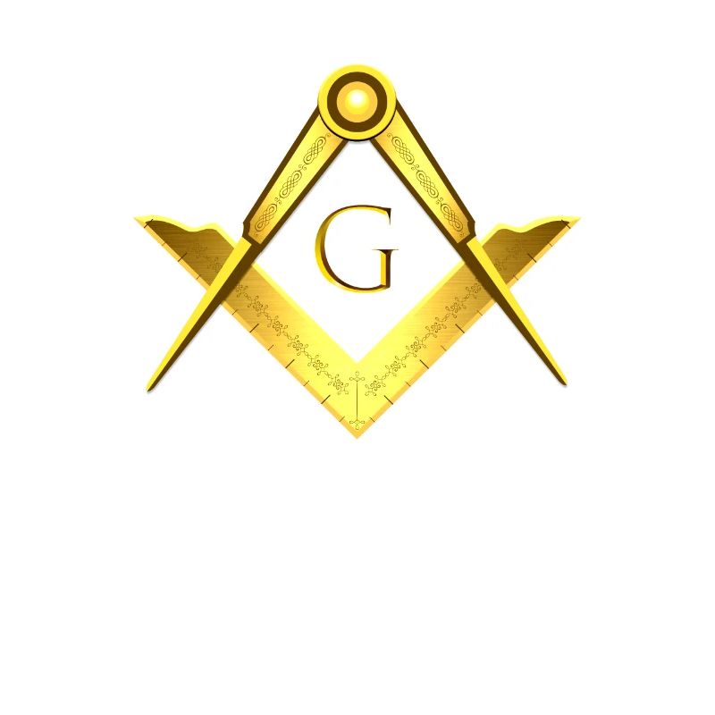Masonic symbol angle compass gold freemasonry