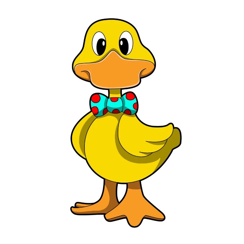 Duck with bow