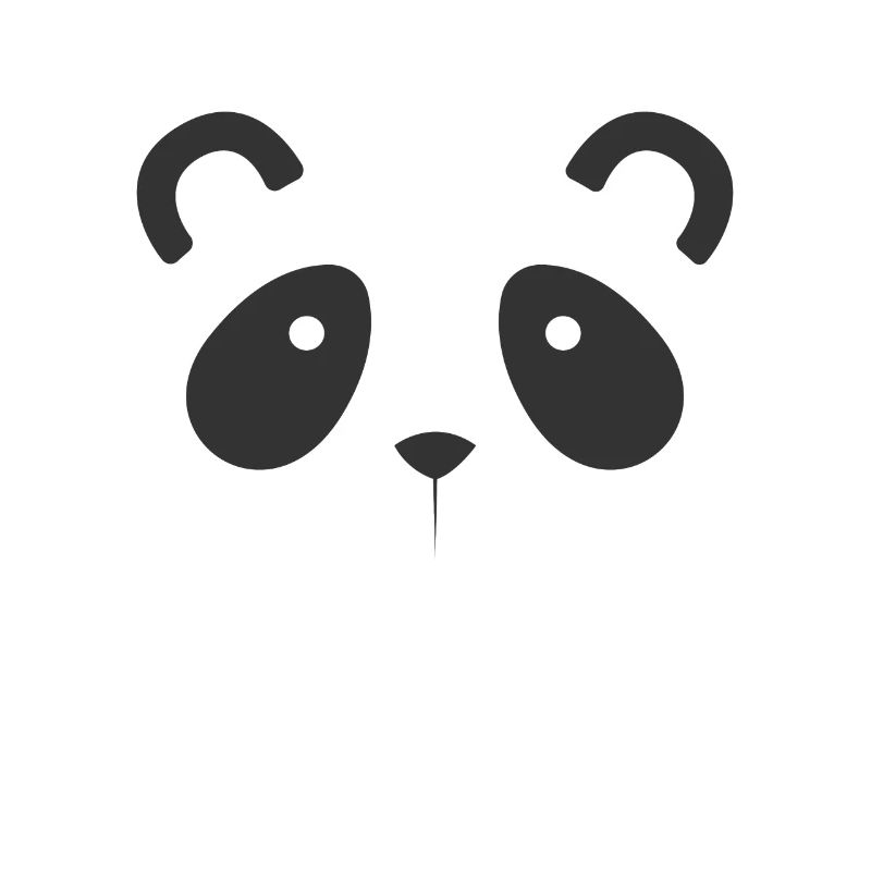 Panda Bear Face Head