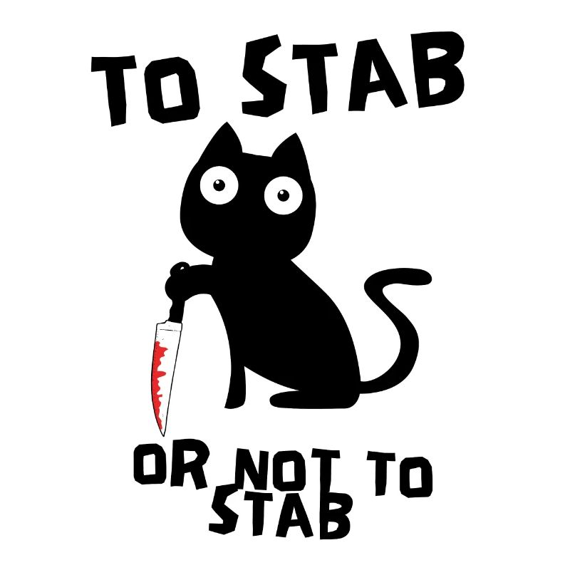 Barre de chat assassin avec couteau mème mème chat