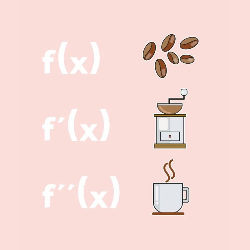 Maths enseignants dérivation de café amants
