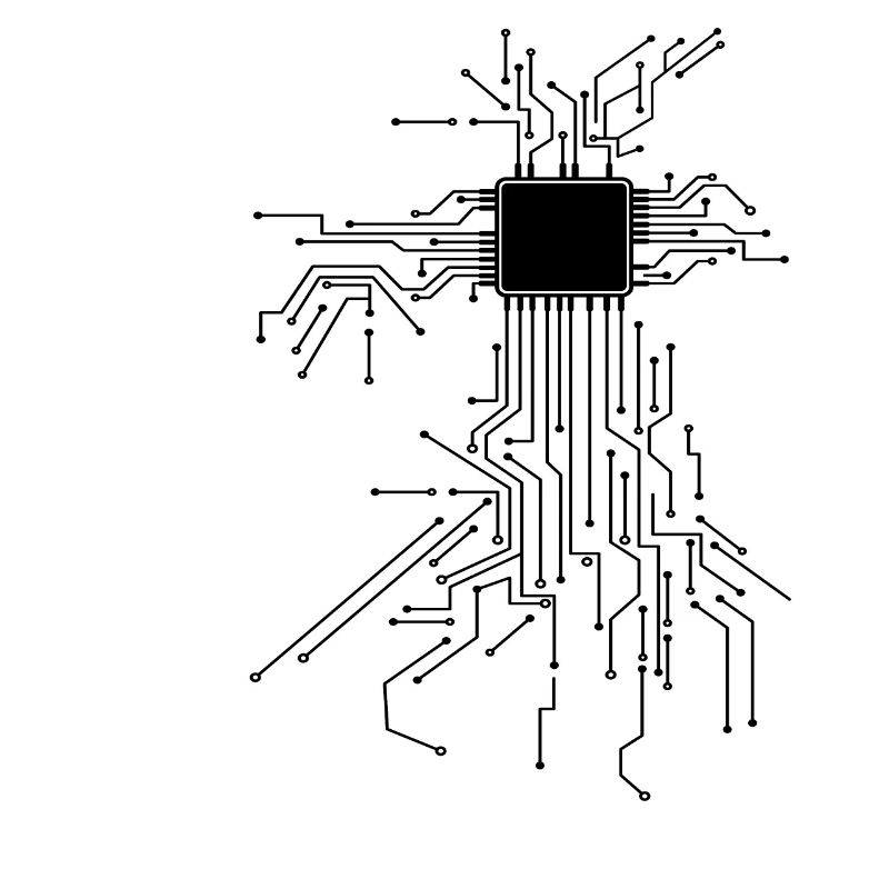 PROCESSEUR Technologie Nerd Programmeur de puce d’ordinateur