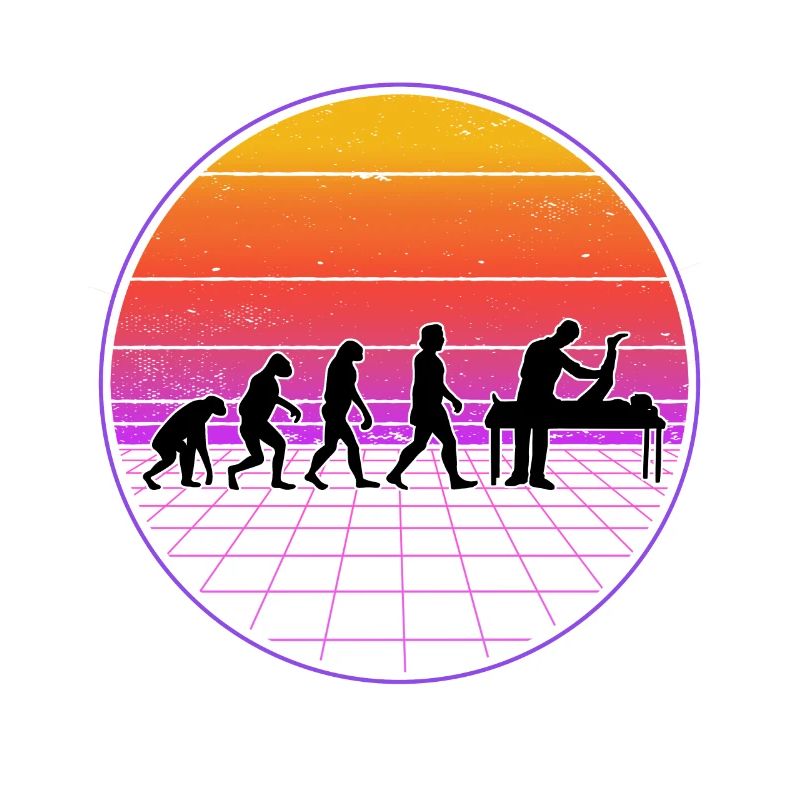 Physiotherapeut Evolution Vaporwave Physio