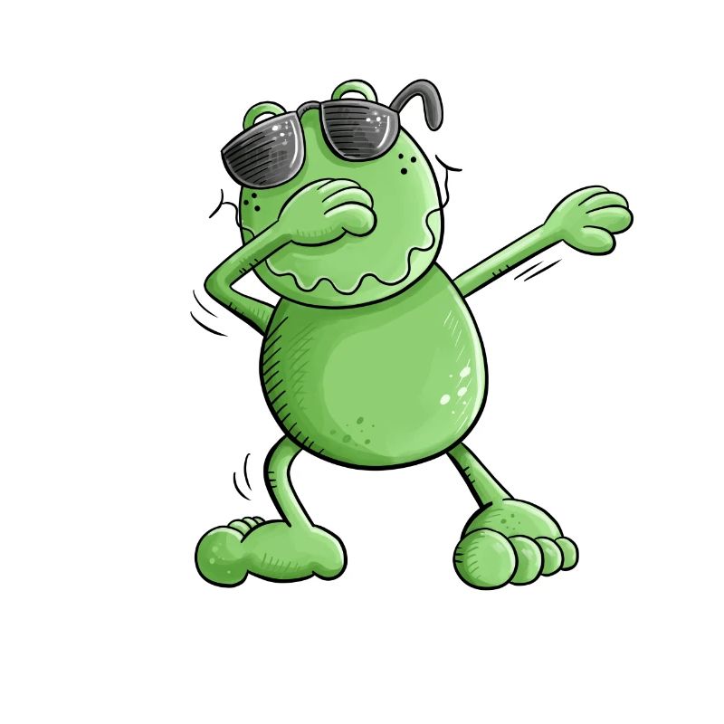 Cool frog with sunglasses Make the Dab Dance