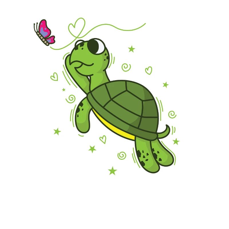 Tortue avec de l’eau de reptile papillon