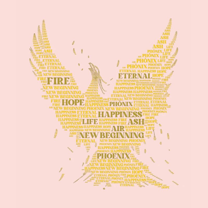 PHOENIX: Conception d’art de mots! Créatures mythiques, mythologie