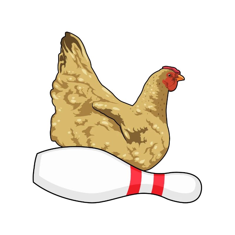 Bowling au poulet avec épingle à bowling