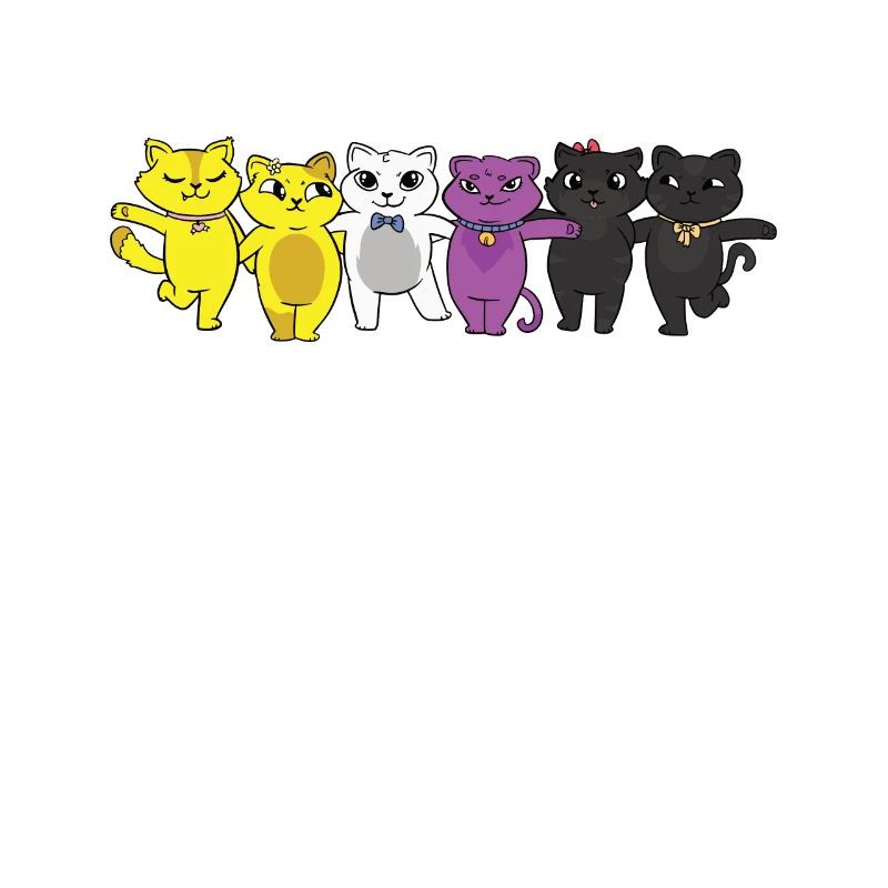 Nonbinary Flag Non Binary Pride LGBTQ Cats Purride