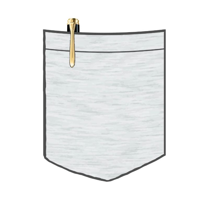 Brusttasche mit Kugelschreiber