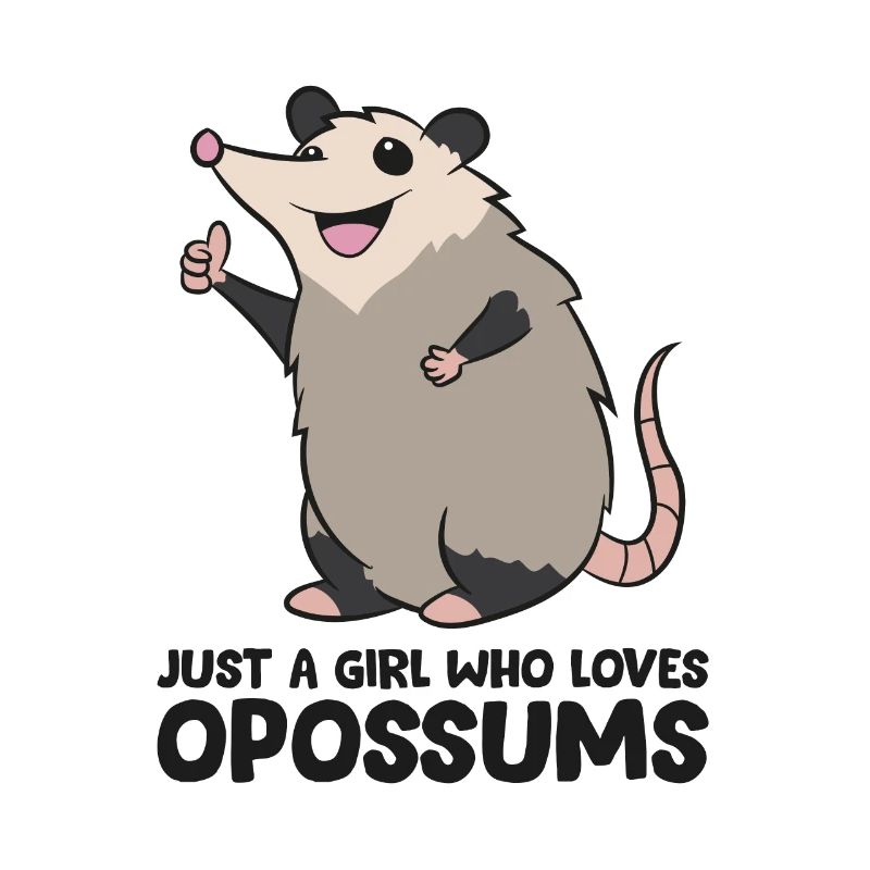 Nur ein Mädchen, das Opossums liebt