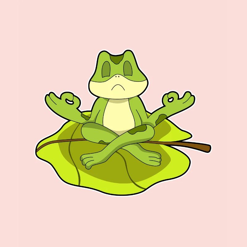 Frog meditating