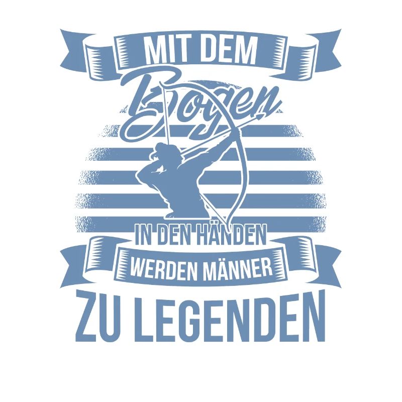Bogenschiessen mit dem Bogen in den Händen