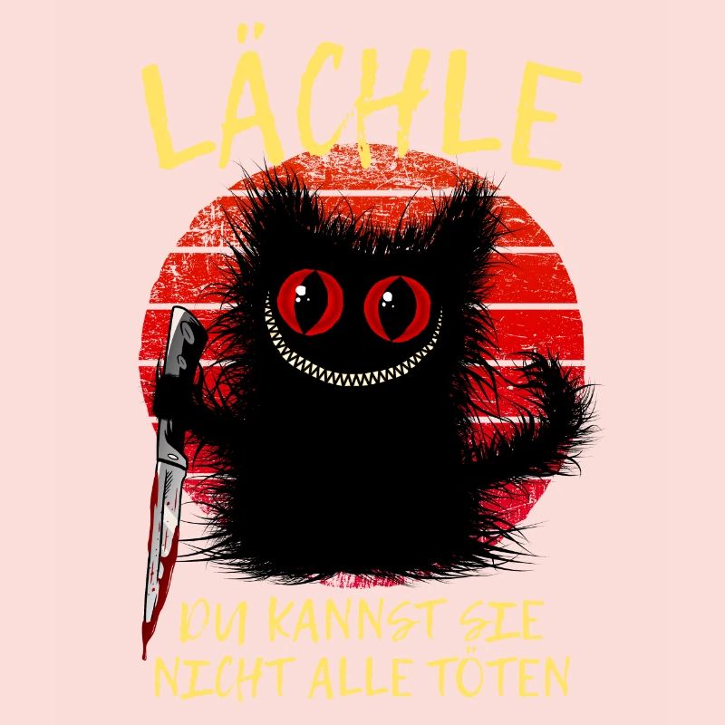 Lächle Grinsekatze Verrückte Katze Mit Messer