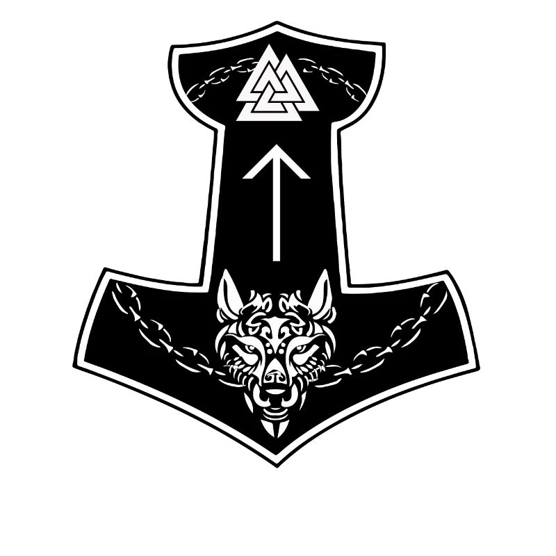 Wikinger Zeichen Fenrir Fenriswolf Wolf Kind Loki