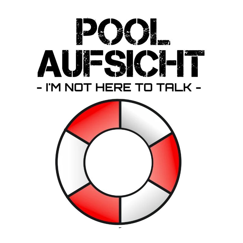Pool Aufsicht mit Rettungsring