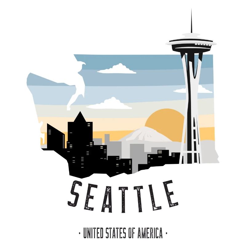 Seattle visuel dessiné