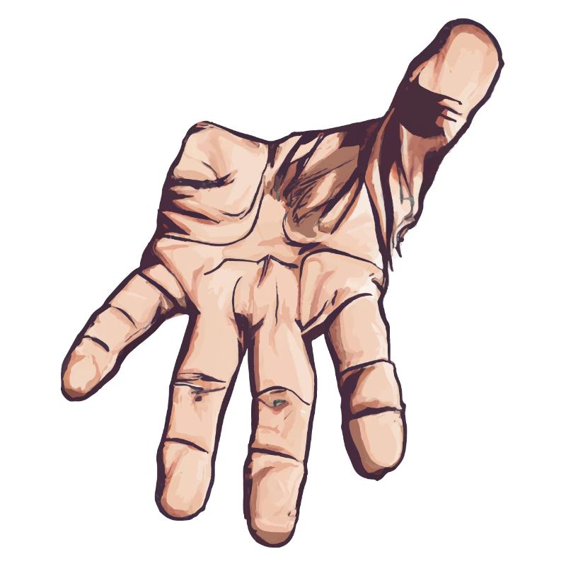 reaching hand, vector art