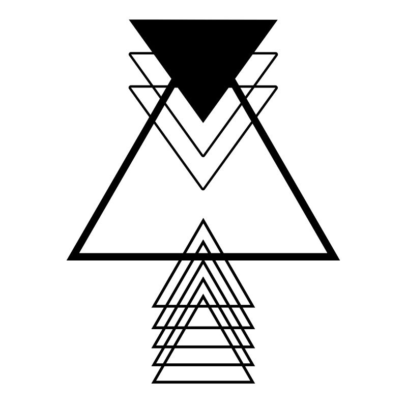 Triangle Forme Minimaliste Géométrie Moderne Noir
