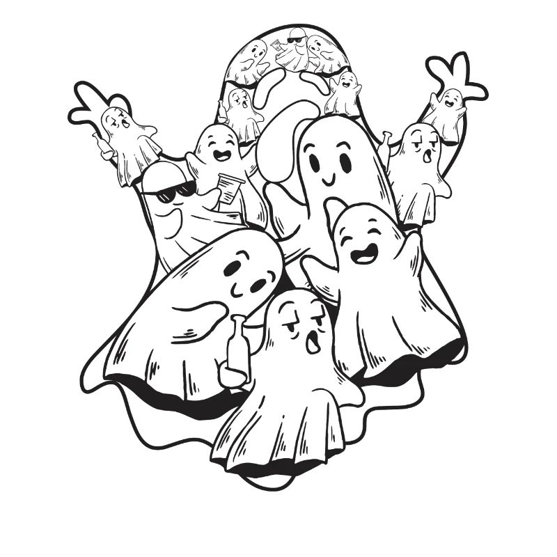 Halloween Ghost with Ghosts - Halloween Ghost