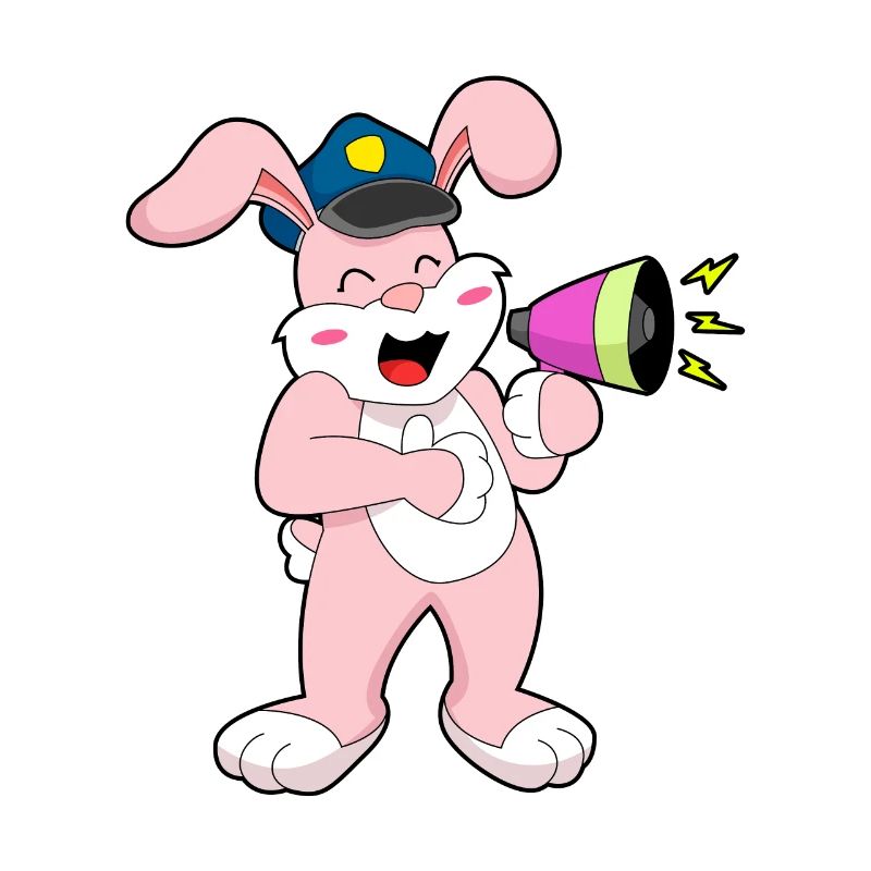 Rabbit Policeman Microphone