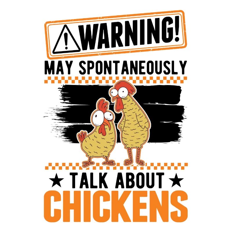 Warning chickens farmer chicken