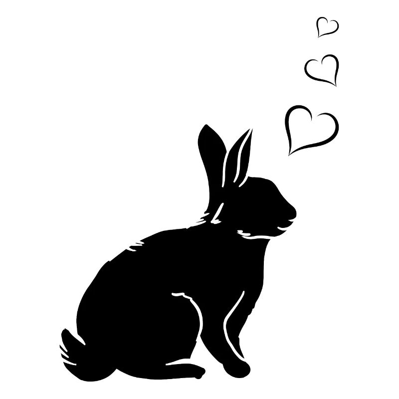 Rabbit Heart Cute Rabbit Hearts - Easter Rabbit
