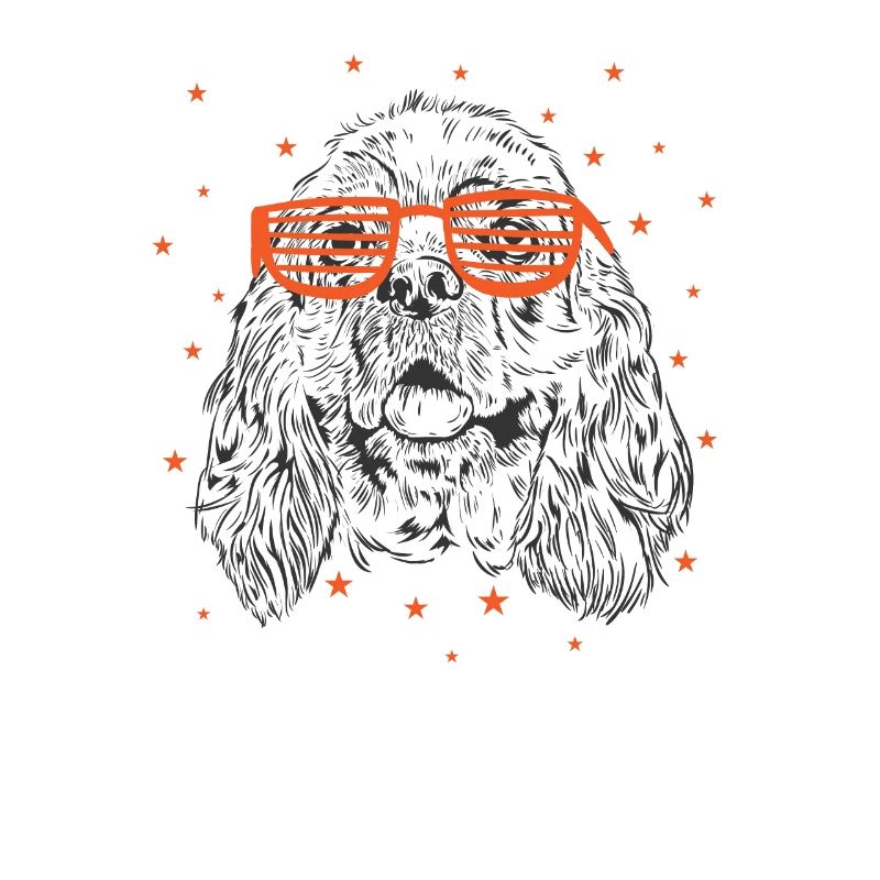 Cocker spaniel with cool sunglasses