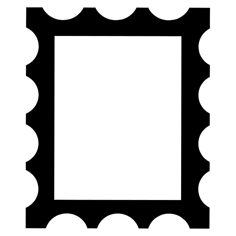 Stamp contour frame