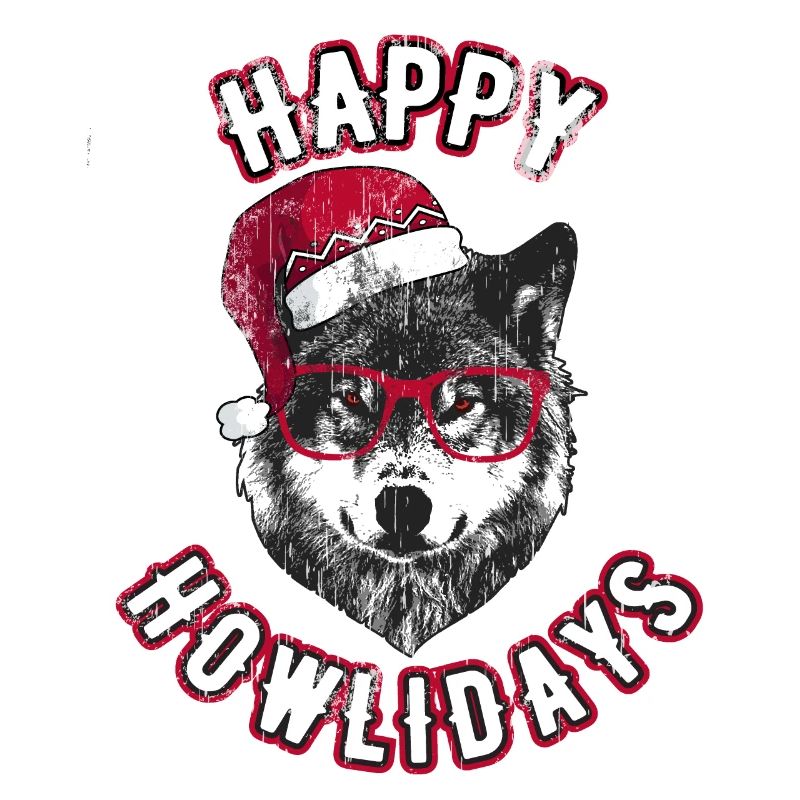 Happy Howlidays – Grumpy Christmas Wolf