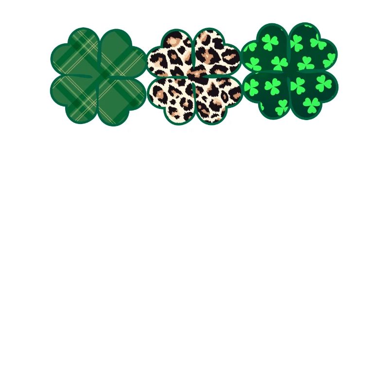 Trèfle léopard à carreaux verts Cute St Patrick