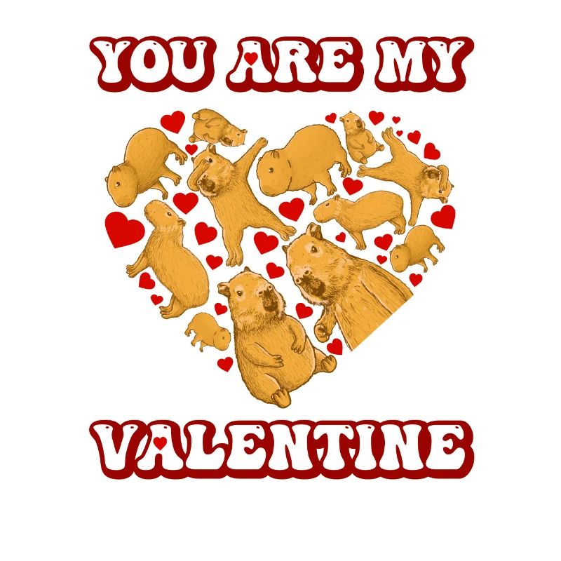 Tu es ma Saint-Valentin Capybara Saint-Valentin