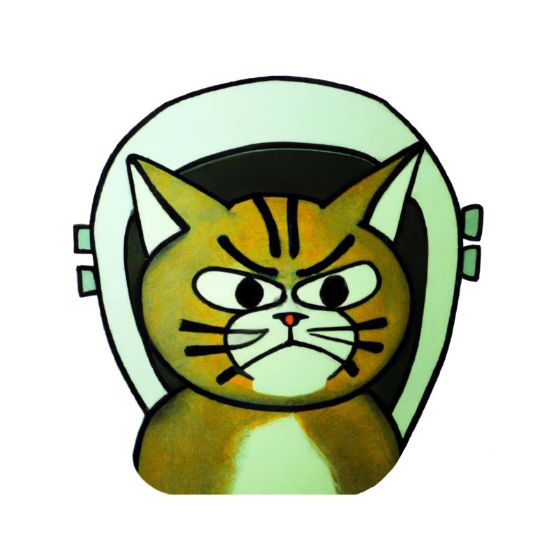 Terrifying cat in space