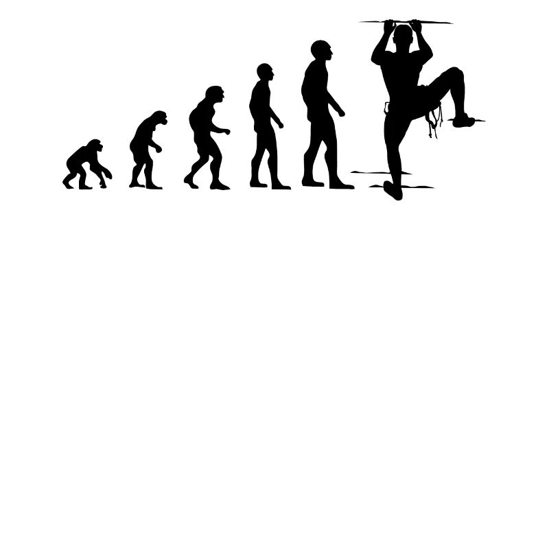 Klettern Evolution Lustig Bergsteigen Geschenk