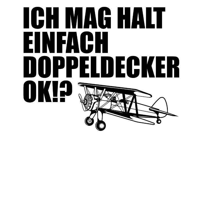 Doppeldecker Flugzeug Pilot Cooler Spruch Geschenk