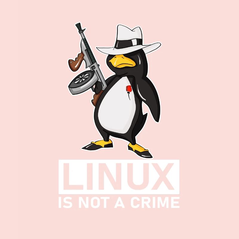 Linux is Not A Crime Linux Tux Penguin