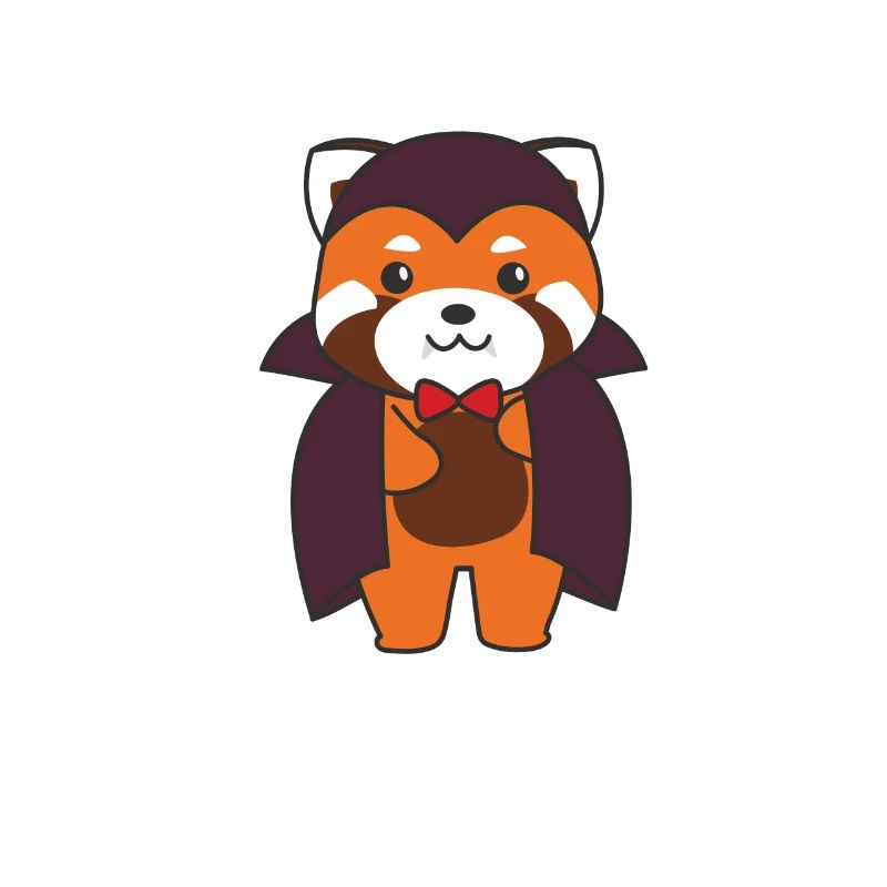 Red Panda Halloween Mignon Devil Vampire Costume