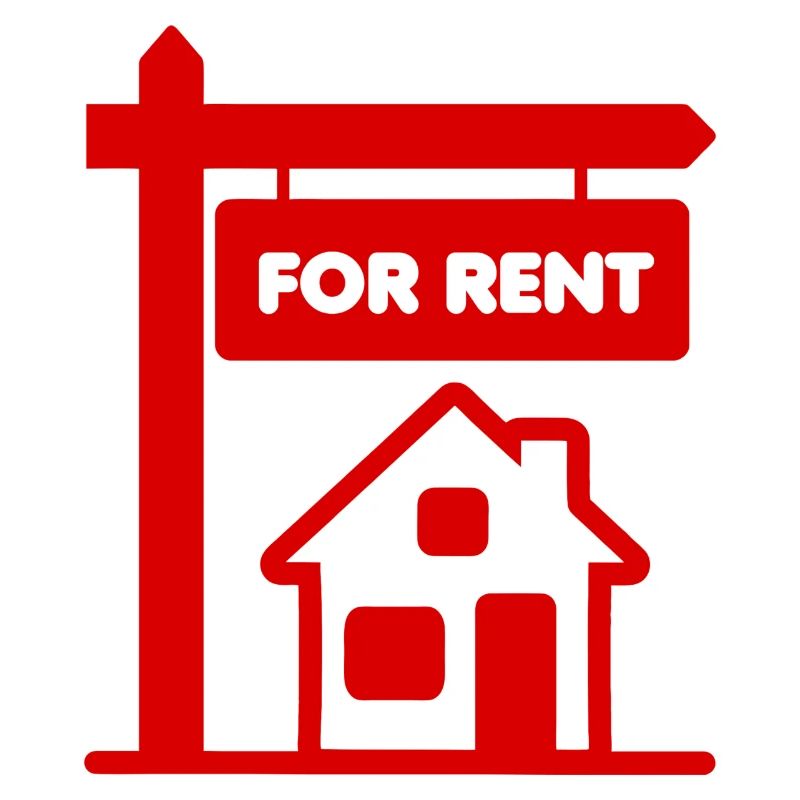 Rotes Schild zu mieten