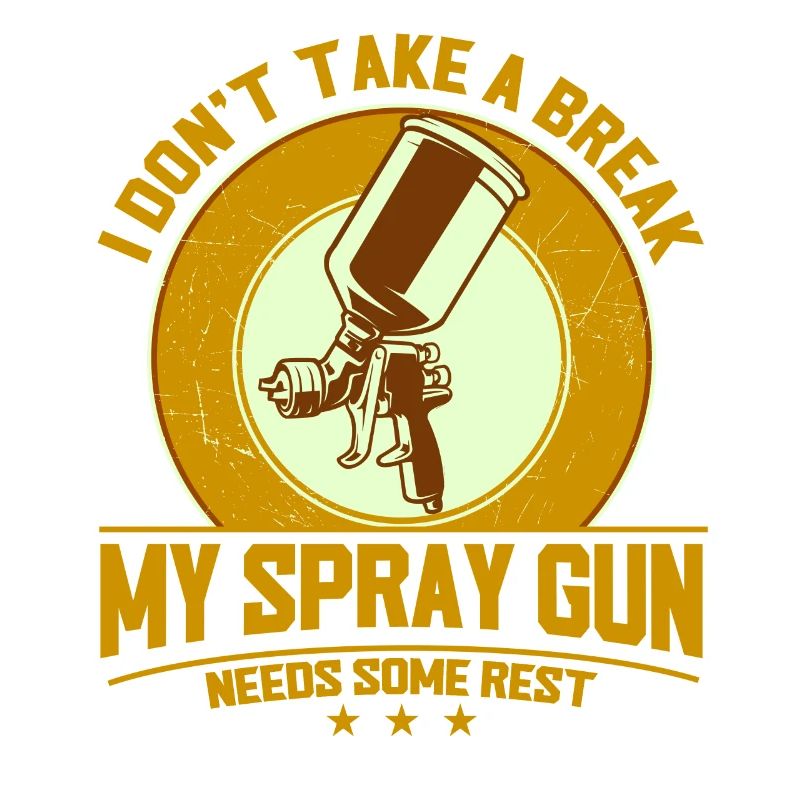 The spray gun needs a break Car paint run