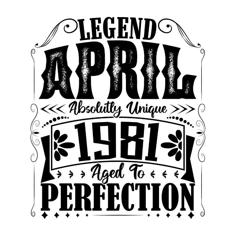 April 1981. Geburtstag April 1981. Geschenk 1981.