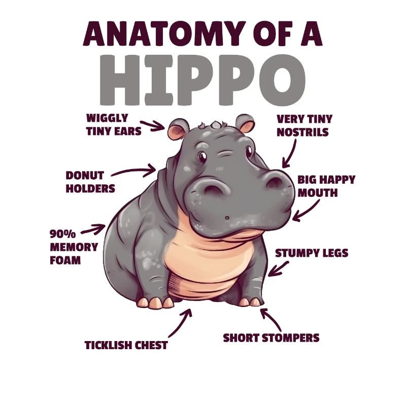Explication de l’hippopotame doux Anatomie d’un hippopotame