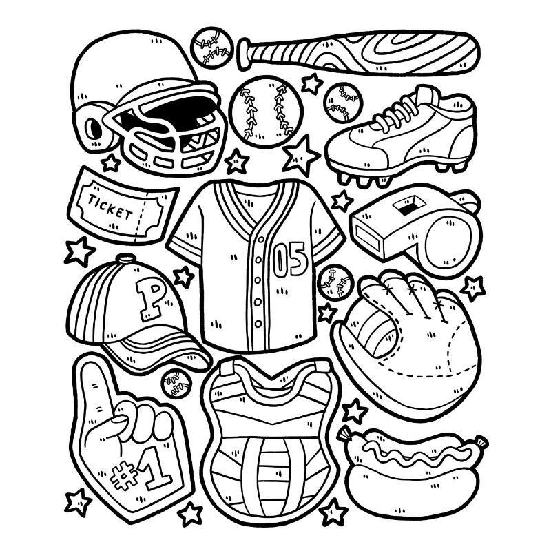 Receveur de coups de circuit des Doodles de baseball